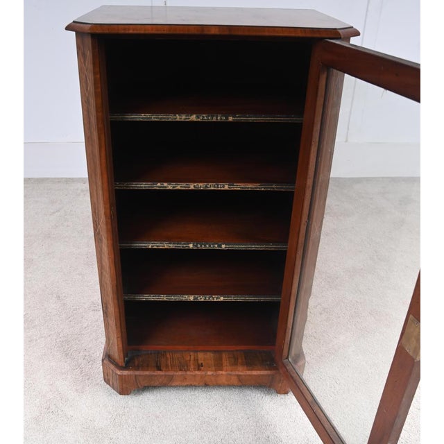 Victorian Sheet Case Music Cabinet in Walnut, 1880s For Sale - Image 4 of 10