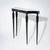 Mid-Century Modern Mid-20th Century Black Console Table with White Stone Top, Italy For Sale - Image 3 of 18