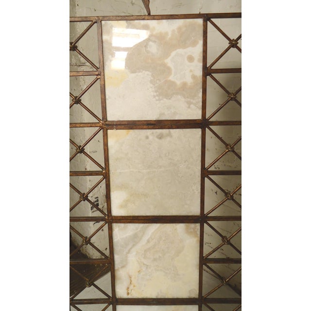 Mid-Century Modern Mid 20th Century Folding Iron and Stone Divider For Sale - Image 3 of 5