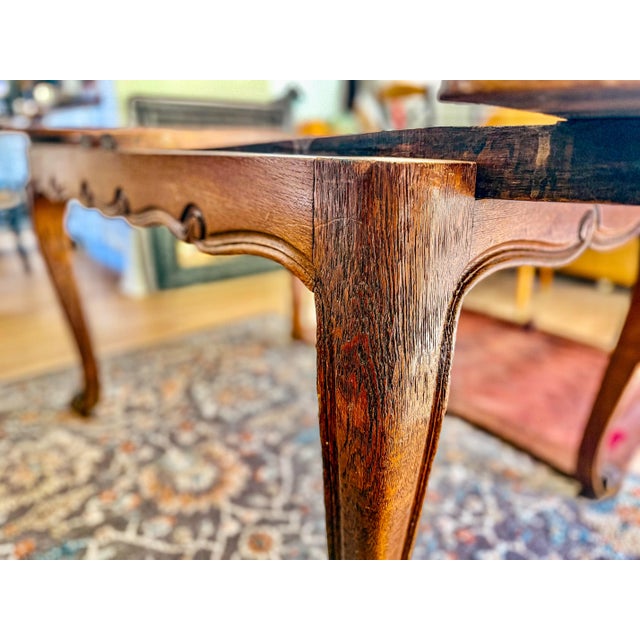 Wood 1946 Signed Marcel Bibaut French Oak Table - Authentic Modern Farmhouse - French Provincial Louis XV For Sale - Image 7 of 12