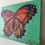 Textile Monarch Butterfly "Freedom to Fly" Mixed Media Folk Art Painting: Signed, Cedric Orange Sr. For Sale - Image 7 of 8