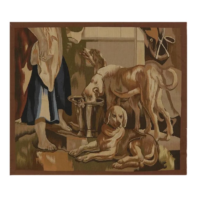 1990s 18th Century Dogs Animal Print Tapestry For Sale