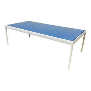 1966 Collection Outdoor Coffee Table With Blue Top by Schultz for Knoll, Atrributed