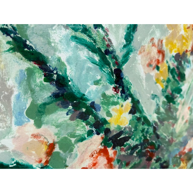 Contemporary 1989 “Del Mar Still Life” Monotype Framed Floral Artwork, Signed For Sale - Image 3 of 12