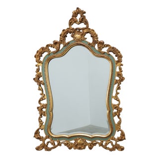 20th Century Florentine Gilt Mirror with Openwork Acanthus Scrolls, Italy, 1950s For Sale