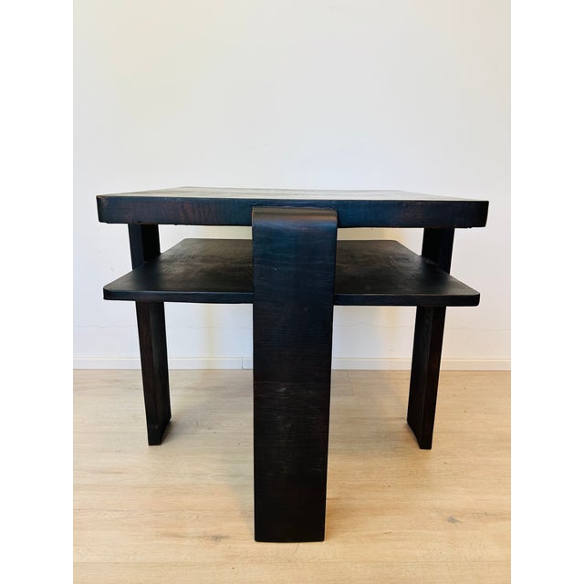 Brown Bauhause Wooden Coffee Table, Germany, 1950s For Sale - Image 8 of 13