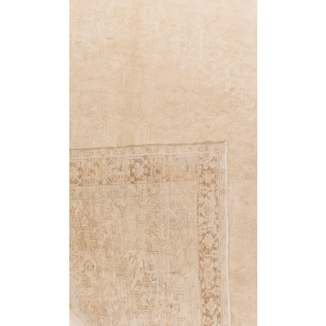 Textile Vintage Circa 1940 Subdued Heriz Rug 10' X 12'5 For Sale - Image 7 of 12