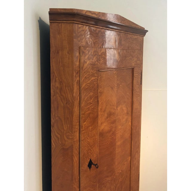 Biedermeier Elm Corner Cupboard, 1830s For Sale - Image 3 of 11