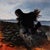 Icarus by Ximena Rendon | Oil on aluminum panel depicting a figure with wings on a rocky shore. For Sale