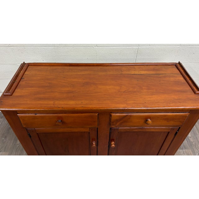 Wood Antique American Country Stepback Hutch Welsh Cupboard For Sale - Image 7 of 12