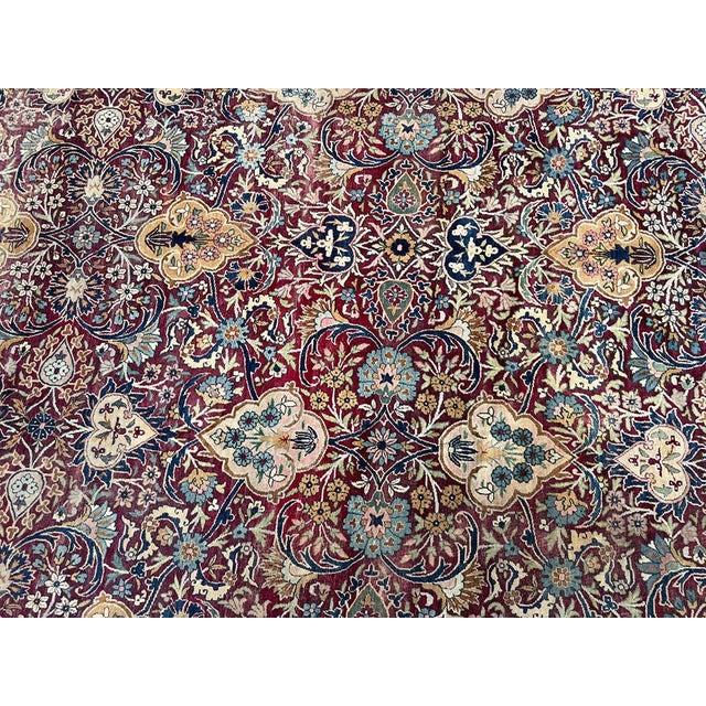 Textile A Stunning 19th Century Allover 10' X 13' Persian Lavar Kirman Rug For Sale - Image 7 of 12