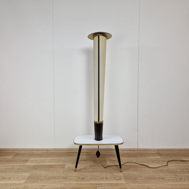 Rockabilly Floor Lamp with Flower Table, Germany, 1950s For Sale - Image 13 of 13