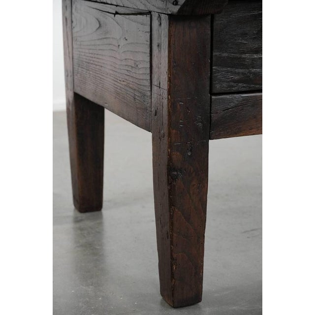 Antique 18th Century Southern European Coffee Table Made of Chestnut Wood with Two Drawers and a Patina For Sale - Image 13 of 17