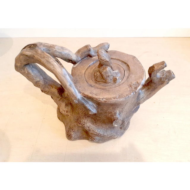Mid 20th Century Chinese Yixing Duan Ni Tree Stump Tea Pot For Sale In Portland, OR - Image 6 of 11