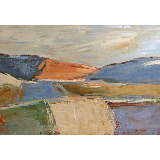Contemporary Abstract Landscape Painting, Oil on Canvas by Sophie Dumont, Framed For Sale - Image 4 of 7