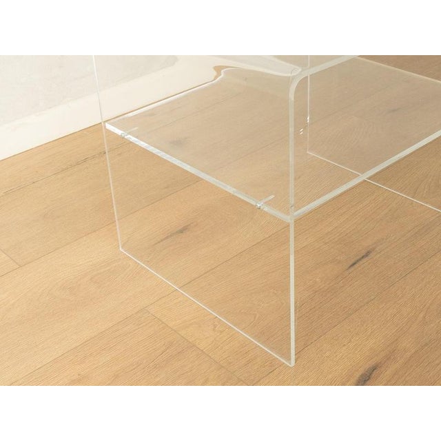 Plastic Vintage Acrylic Side Table, 1960s For Sale - Image 7 of 9