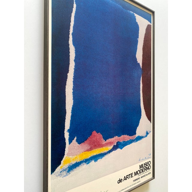 Helen Frankenthaler Vintage 1979 Abstract Expressionist Lithograph Print Framed Mexico City Exhibition Poster For Sale In Kansas City - Image 6 of 12