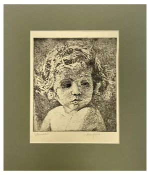 Ettore Beraldini, Portrait of Girl: Margherita, 1931, Etching