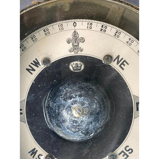 Antique Maritime Navy Compass For Sale - Image 4 of 9