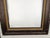 Chocolate Large Vintage Arts & Crafts Hand-Carved Dark Brown Wood Frame With Linen Liner For Sale - Image 8 of 11
