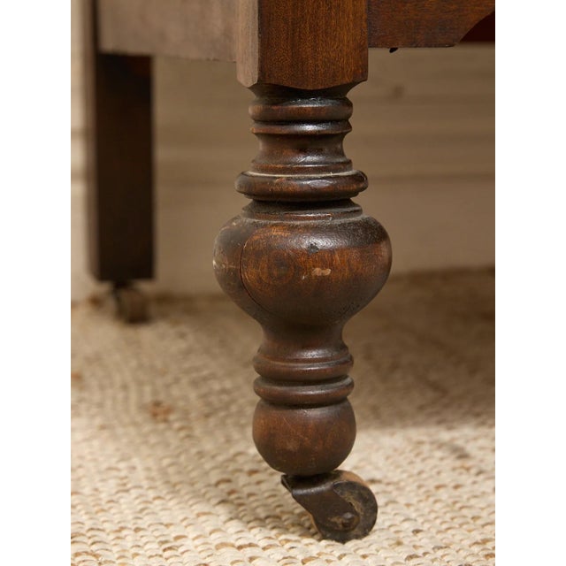 Early 20th Century Antique Carved Wood Drop-Front Armoire Cabinet For Sale - Image 5 of 12