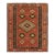 Handwoven Vintage Tribal Kilim in Red, Brown and Green Medallion Patterns For Sale