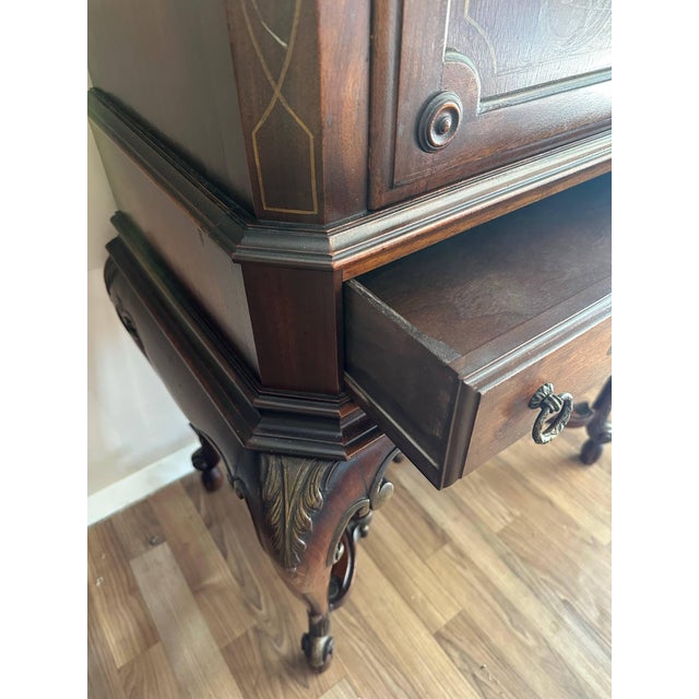 Early 20th Century Continental Baroque Revival Cabinet With Hand Painted Scene For Sale In New York - Image 6 of 6