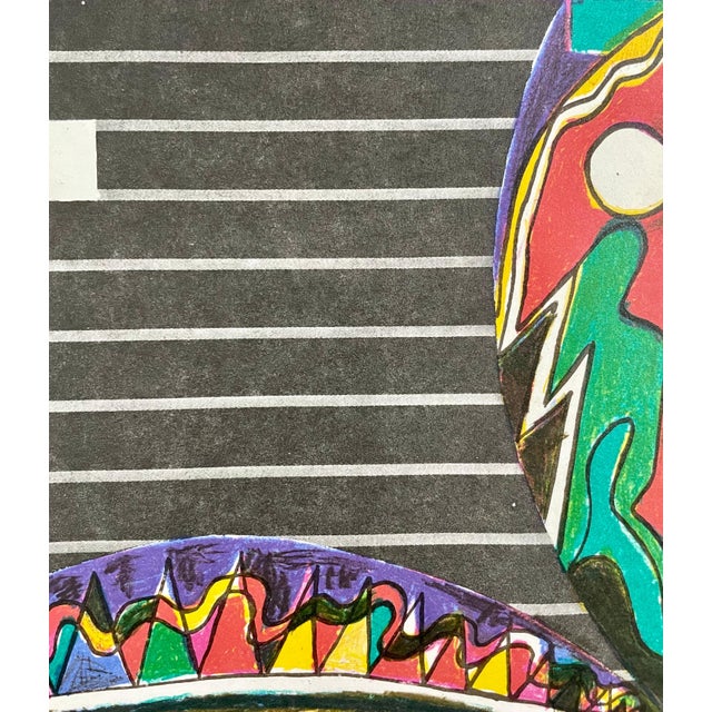 Abstract Myriam Bat Yosef, Feminist Surrealist French Abstract Colorful Lithograph Print Myriam Bat Yosef For Sale - Image 3 of 7