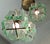 Nile Green Hammered Glass Pendant Light by Zero Quattro, Italy, 1960s For Sale - Image 8 of 9