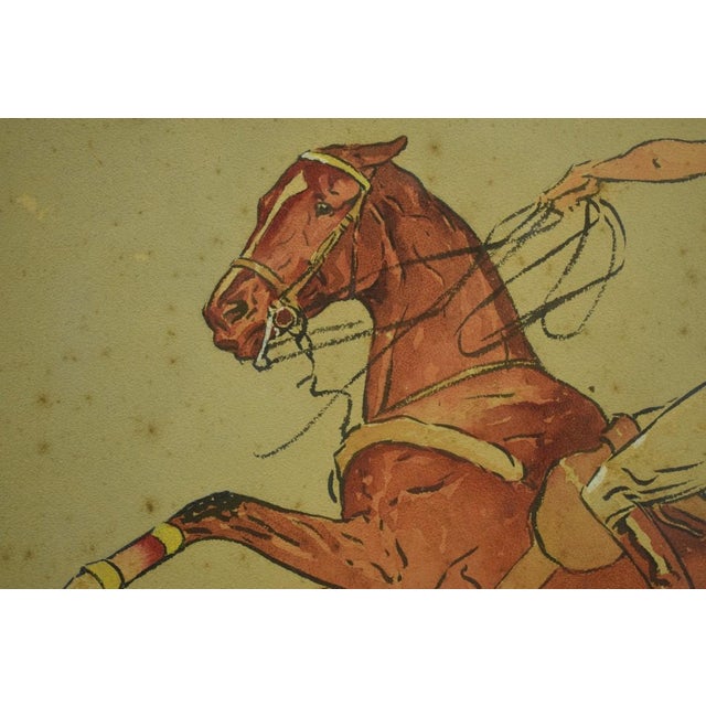 Mid 20th Century Paul Desmond Brown Watercolour Depicting J. Watson Webb For Sale - Image 5 of 5