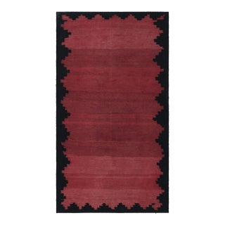 Vintage Bidjar Persian Kilim, Solid Rug in Red and Pink Tones - Rug & Kilim For Sale