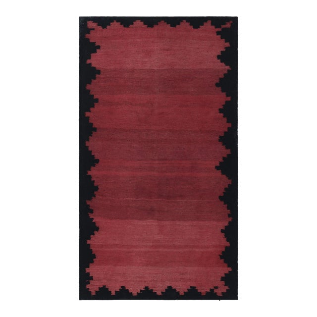 Vintage Bidjar Persian Kilim, Solid Rug in Red and Pink Tones - Rug & Kilim For Sale