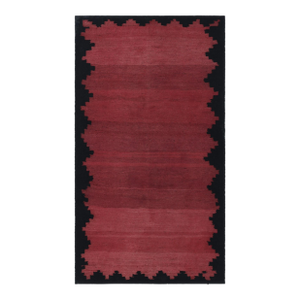 Vintage Bidjar Persian Kilim, Solid Rug in Red and Pink Tones - Rug & Kilim