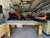 1970s French Modern Brass and Travertine Dining Table For Sale In Houston - Image 6 of 18