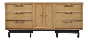 Large Bleached Mahogany Dresser by American of Martinsville