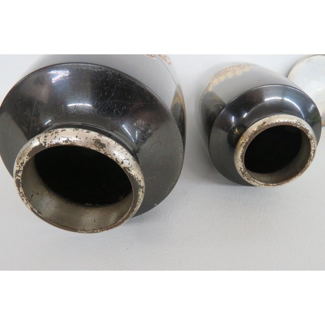 Japanese Mixed Metal Vessels Set of 4 Chokin Style Decorative Containers 5038b For Sale - Image 15 of 18