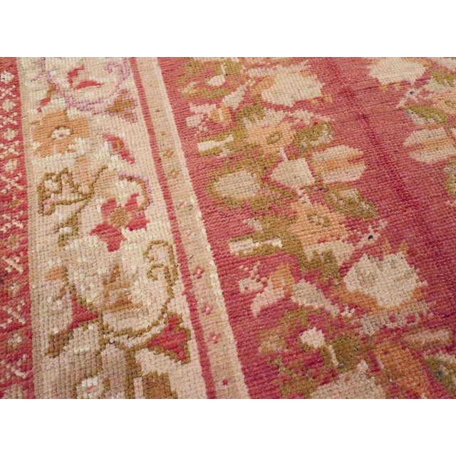 Early 20th Century Galerie Shabab Collection Early 20th Century Turkish Oushak Throw Rug For Sale - Image 5 of 8