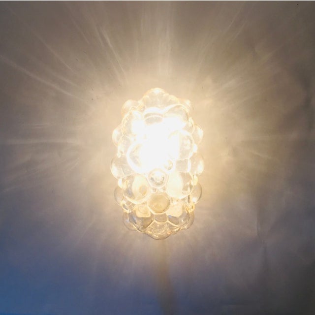 Mid-Century Modern Amber Bubble Glass Wall Lamp by Helena Tynell for Limburg, Germany, 1960s For Sale - Image 6 of 9