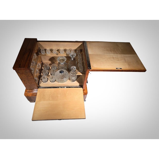 Brown Art Deco Bar Cabinet, 1920s For Sale - Image 8 of 17