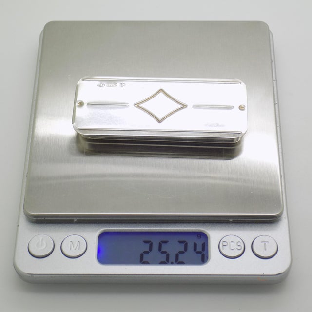 Vintage Italian Genuine Silver 800 Rectangular Pill Box by Greggio, 1970s For Sale - Image 11 of 14
