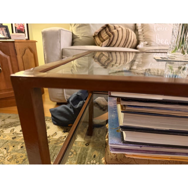 Transitional Two Tanner Square End 1990s Glass Tables From Pottery Barn For Sale - Image 3 of 6