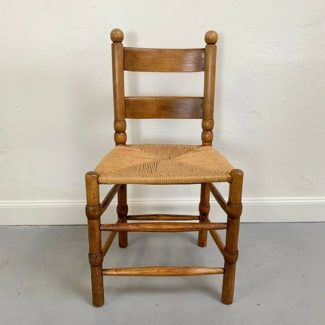 Vintage French Decorative Wood Chairs, 1940, Set of 2 For Sale - Image 15 of 16