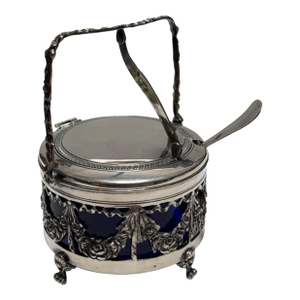 Antique 19th C European Silver 800 Standard Master Sugar Bowl c.1890 Germany