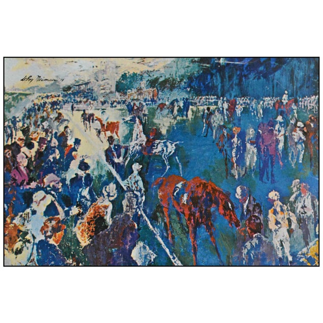 Leroy Neiman 1974 LeRoy Neiman Calendar Cover Modern Blue Poster LeRoy Neiman For Sale - Image 4 of 6