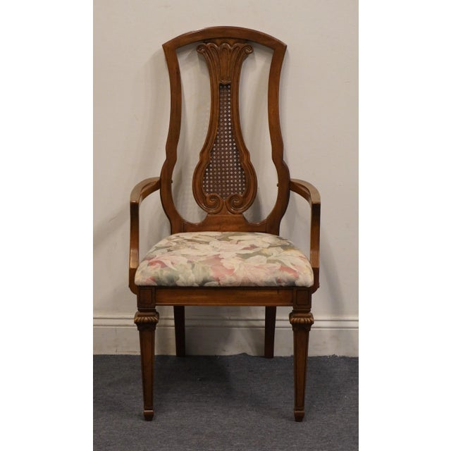 Late 20th Century Set of 2 Thomasville Bardini Collection Italian Neoclassical Tuscan Style Dining Arm Chairs 40821-822 For Sale - Image 5 of 13