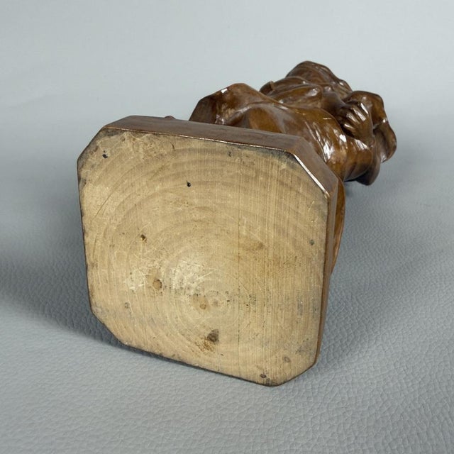 Madonna with Child in Wood Carved Wood, 1950s For Sale - Image 6 of 12