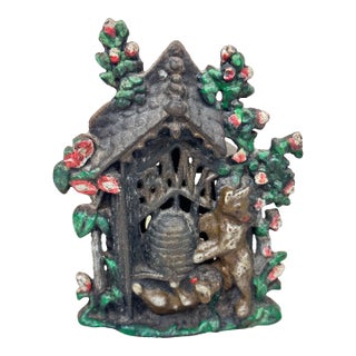 Vintage Cast Iron Penny Bank For Sale