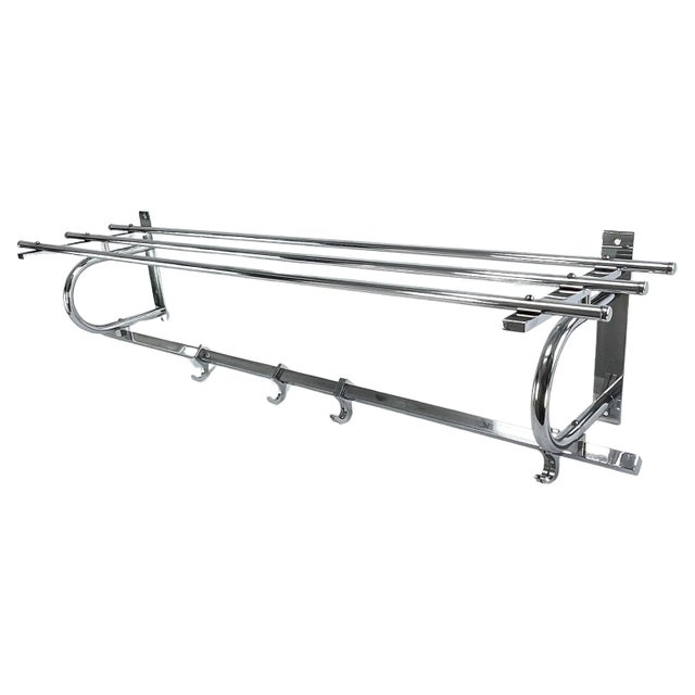 Silver Art Deco Coat Rack in Chrome, 1930s For Sale - Image 8 of 8