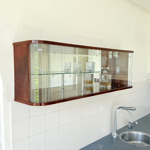 Wooden Hanging Display Cabinet with Glass Elements, 1960s For Sale - Image 17 of 17