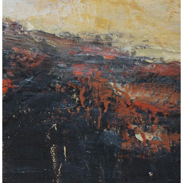 Laurie MacMillan "Volcano" Contemporary Abstract Landscape Mixed-Media Painting by Laurie MacMillan, Framed For Sale - Image 4 of 6